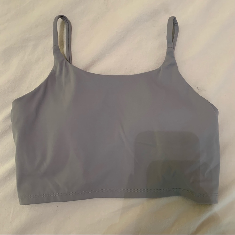 Grey workout crop top